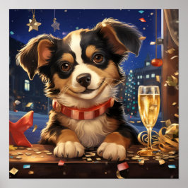大晦日に子犬 ポスター
