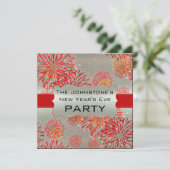 大晦日に赤い花火が咲くパーティー 招待状 (スタンド正面)