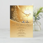 大晦日のお祝いの平らな招待状 招待状 (スタンド正面)