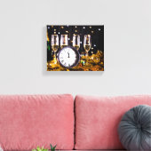 大晦日のお祝いスリッパリージョーのシャンパン キャンバスプリント (インサイチュ (リビング))