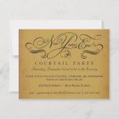 大晦日のカクテルパーティーのヴィンテージの招待状 招待状 (正面)