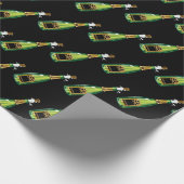 大晦日のコルクのパーティーによってタイルを張られる覆いをぽんと鳴らして下さい ラッピングペーパー (角)