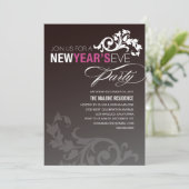 大晦日のネオン紫色の華麗さ%PIPE%の招待状 招待状 (スタンド正面)