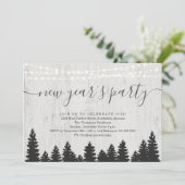 大晦日のパーティの招待状|の素朴な冬 招待状 (スタンド正面)