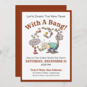 大晦日のパーティーとバンと漫画 招待状 (正面/裏面)