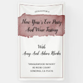 大晦日のパーティーとワインの試飲 横断幕 (縦)