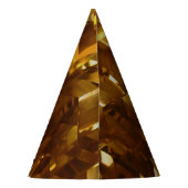 大晦日のパーティーの大都会の金ゴールドの輝き パーティーハット (裏面)