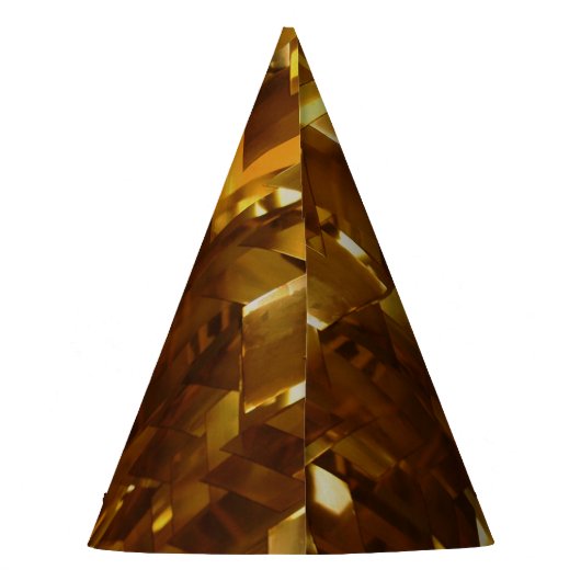 大晦日のパーティーの大都会の金ゴールドの輝き パーティーハット (裏面)