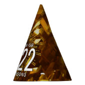 大晦日のパーティーの大都会の金ゴールドの輝き パーティーハット (右)