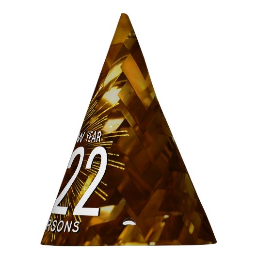 大晦日のパーティーの大都会の金ゴールドの輝き パーティーハット (右)