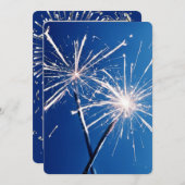 大晦日のパーティースパーカーズオンブルー 招待状 (正面/裏面)