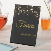 大晦日のパーティーブラック&金ゴールドの好意 台座サイン (インサイチュ)