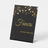 大晦日のパーティーブラック&金ゴールドの好意 台座サイン (正面)