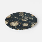 大晦日のパーティープレート – 時計デザイン ペーパープレート (アングル)