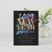 大晦日のパーティーモダンヒップスターオープンハウス 招待状 (スタンド正面)