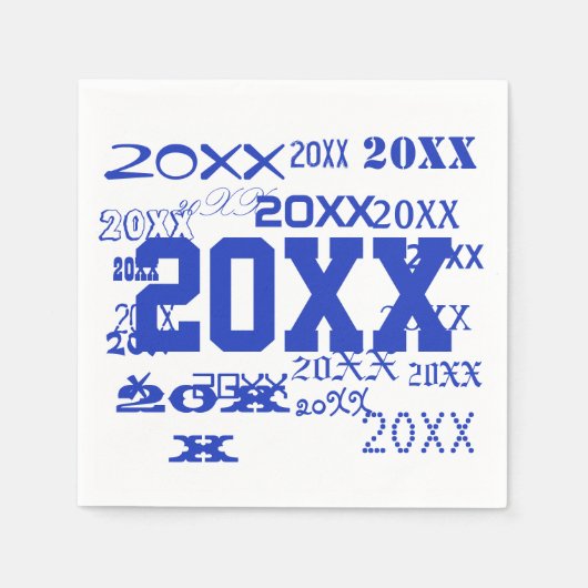 大晦日のパーティー供給繰り返し年パターン スタンダードカクテルナプキン (正面)