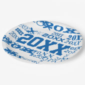 大晦日のパーティー供給繰り返し年パターン ペーパープレート (アングル)