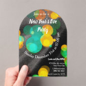 大晦日のパーティー数々の色 アクリル招待状 (インサイチュ (ポータブル))