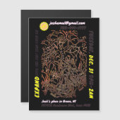 大晦日のパーティー磁気招待状 マグネット招待状 (正面/裏面)