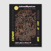 大晦日のパーティー磁気招待状