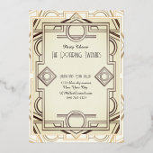 大晦日のパーティー 箔招待状 (裏面)