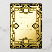 大晦日のパーティー 箔招待状 (正面)