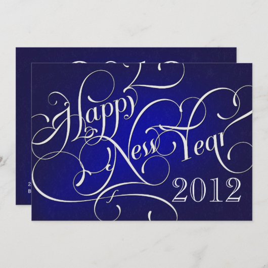 大晦日のファンシーなパーティの招待状 招待状 (正面/裏面)