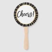 大晦日のフォトブース小柱の装飾 ハンドファン (裏面)