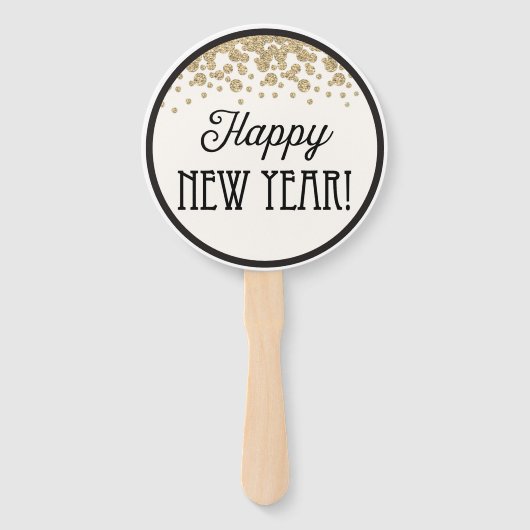 大晦日のフォトブース小柱の装飾 ハンドファン (裏面)