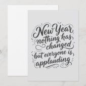 大晦日のユーモアのある名言 シーズンカード (正面/裏面)