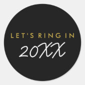 大晦日のリングや輪にステッカーを貼ろう ラウンドシール (正面)