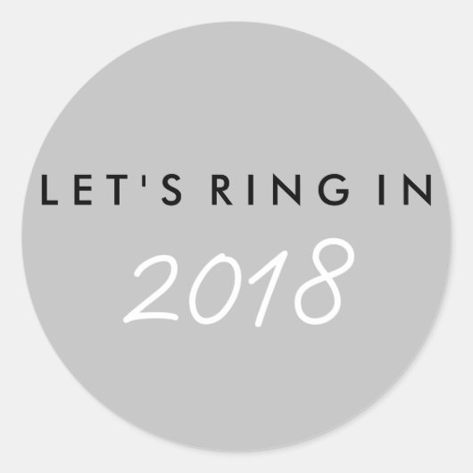 大晦日のリングや輪にステッカーを貼ろう ラウンドシール (正面)