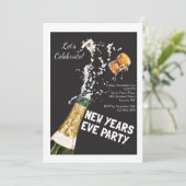 大晦日の招待状のコルクをぽんと鳴らして下さい 招待状 (スタンド正面)