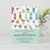 大晦日の招待状カクテルコンテンポラリー 招待状 (スタンド正面)