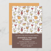 大晦日の招待状カクテルパターン 招待状 (正面/裏面)