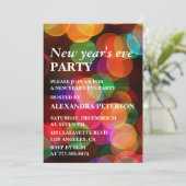 大晦日の招待状カラフル紙吹雪 招待状 (スタンド正面)