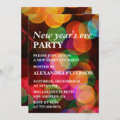 大晦日の招待状カラフル紙吹雪 招待状 (正面/裏面)