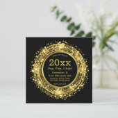 大晦日の時計グリッター紙吹雪 招待状 (スタンド正面)