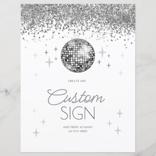 大晦日の最後のディスコのカスタム看板 (正面)