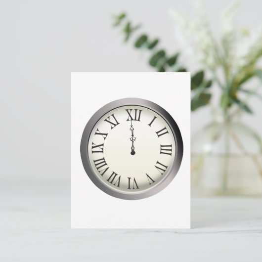 大晦日の深夜に時計が鳴る シーズンポストカード (スタンド正面)