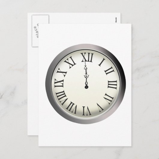 大晦日の深夜に時計が鳴る シーズンポストカード (正面/裏面)