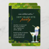大晦日の熱帯カクテルのパーティー 招待状 (正面/裏面)