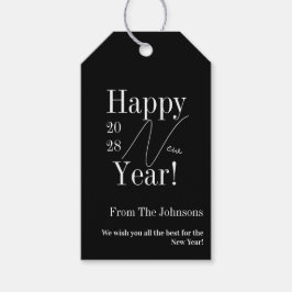 大晦日の白黒 ギフトタグ