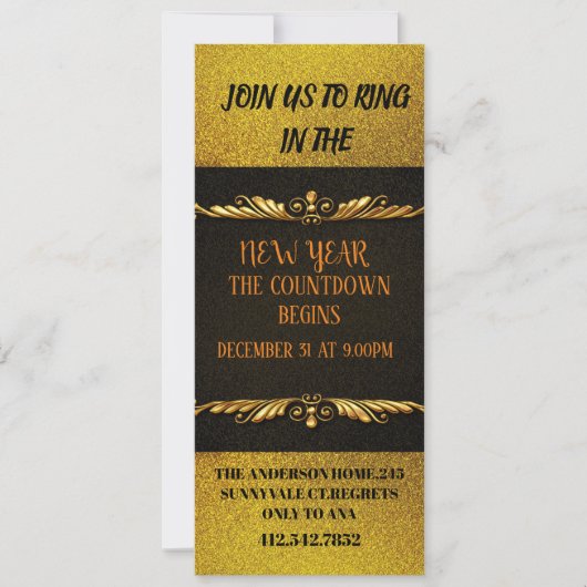 大晦日の美しい招待状 招待状 (正面)