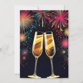 大晦日の花火カラフルシャンパン 招待状 (裏面)