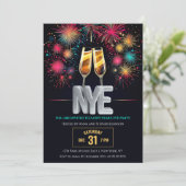 大晦日の花火カラフルシャンパン 招待状 (スタンド正面)