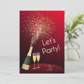 大晦日の花火大会パーティの招待状2 招待状 (スタンド正面)