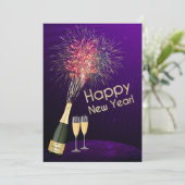 大晦日の花火大会パーティの招待状4 招待状 (スタンド正面)