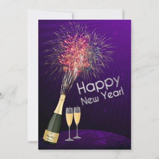 大晦日の花火大会パーティの招待状5 招待状 (正面)