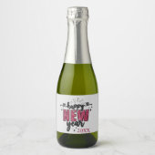 大晦日の華やかなパーティー スパークリングワインラベル (正面)